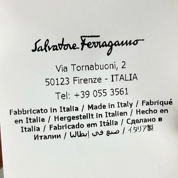 SALVATORE FERRAGAMO White
Cotton Logo Printed T-Shirt - Size M - Picture 8 of 11